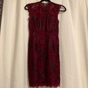 Leather and lace dress